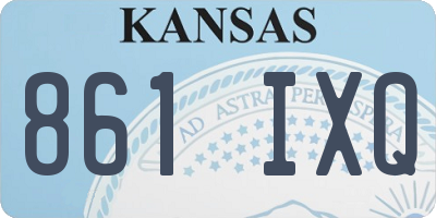 KS license plate 861IXQ