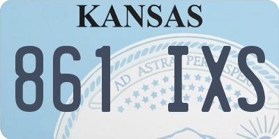 KS license plate 861IXS