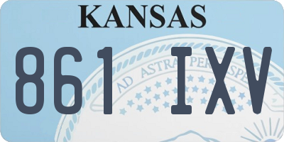 KS license plate 861IXV