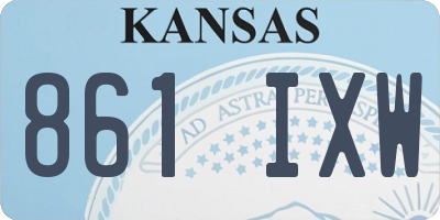 KS license plate 861IXW