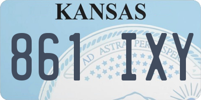 KS license plate 861IXY