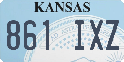 KS license plate 861IXZ