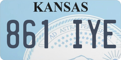 KS license plate 861IYE