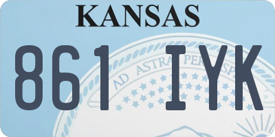 KS license plate 861IYK