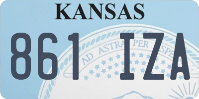 KS license plate 861IZA