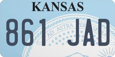 KS license plate 861JAD