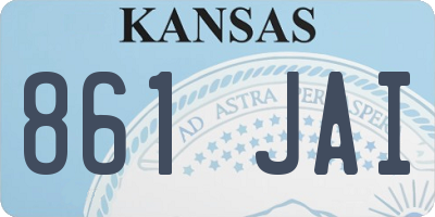KS license plate 861JAI