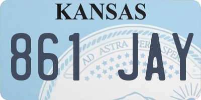KS license plate 861JAY