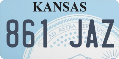 KS license plate 861JAZ