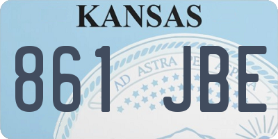 KS license plate 861JBE