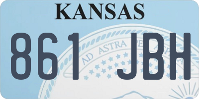 KS license plate 861JBH