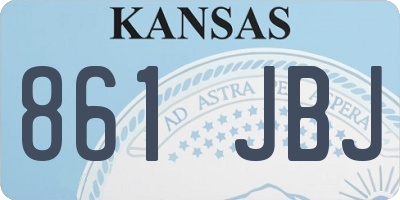 KS license plate 861JBJ