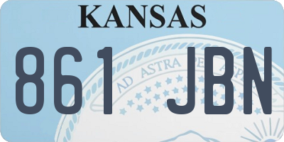 KS license plate 861JBN