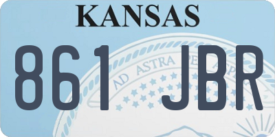 KS license plate 861JBR