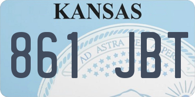 KS license plate 861JBT