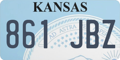 KS license plate 861JBZ