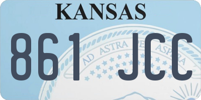 KS license plate 861JCC