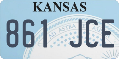 KS license plate 861JCE