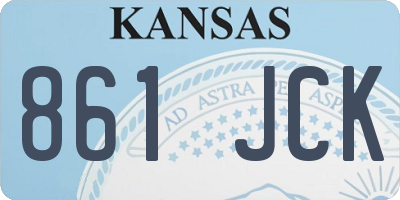 KS license plate 861JCK