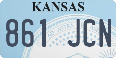 KS license plate 861JCN