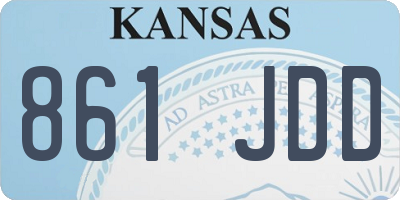 KS license plate 861JDD