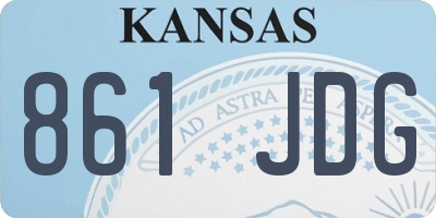 KS license plate 861JDG