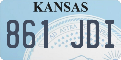 KS license plate 861JDI