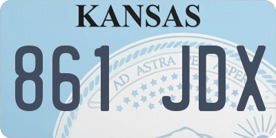 KS license plate 861JDX