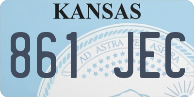 KS license plate 861JEC