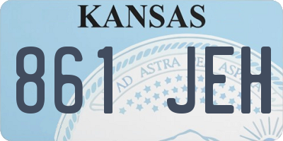 KS license plate 861JEH