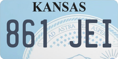 KS license plate 861JEI