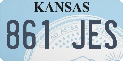 KS license plate 861JES