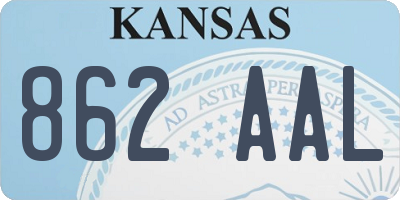 KS license plate 862AAL