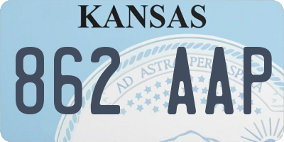 KS license plate 862AAP
