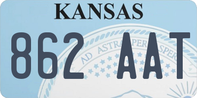 KS license plate 862AAT