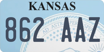 KS license plate 862AAZ