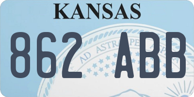 KS license plate 862ABB