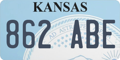 KS license plate 862ABE