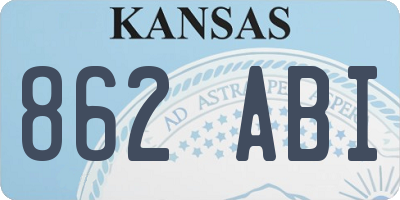 KS license plate 862ABI