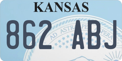 KS license plate 862ABJ