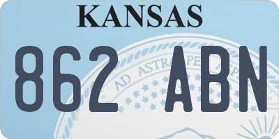 KS license plate 862ABN