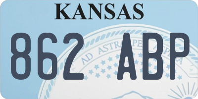 KS license plate 862ABP