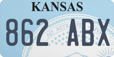 KS license plate 862ABX