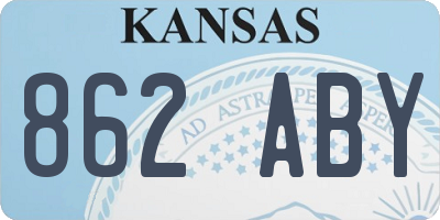 KS license plate 862ABY