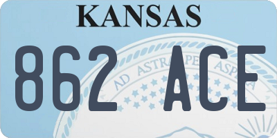 KS license plate 862ACE