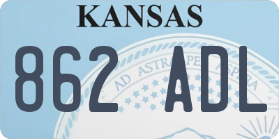 KS license plate 862ADL