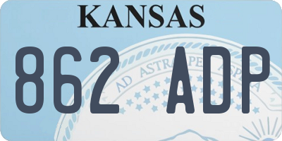 KS license plate 862ADP