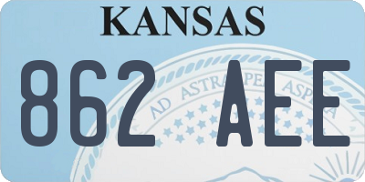 KS license plate 862AEE