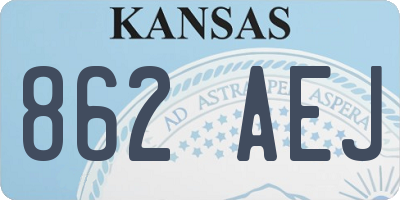 KS license plate 862AEJ