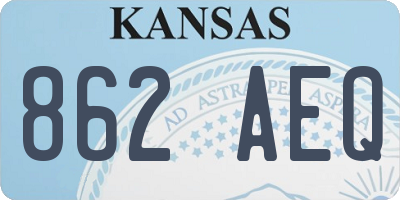 KS license plate 862AEQ